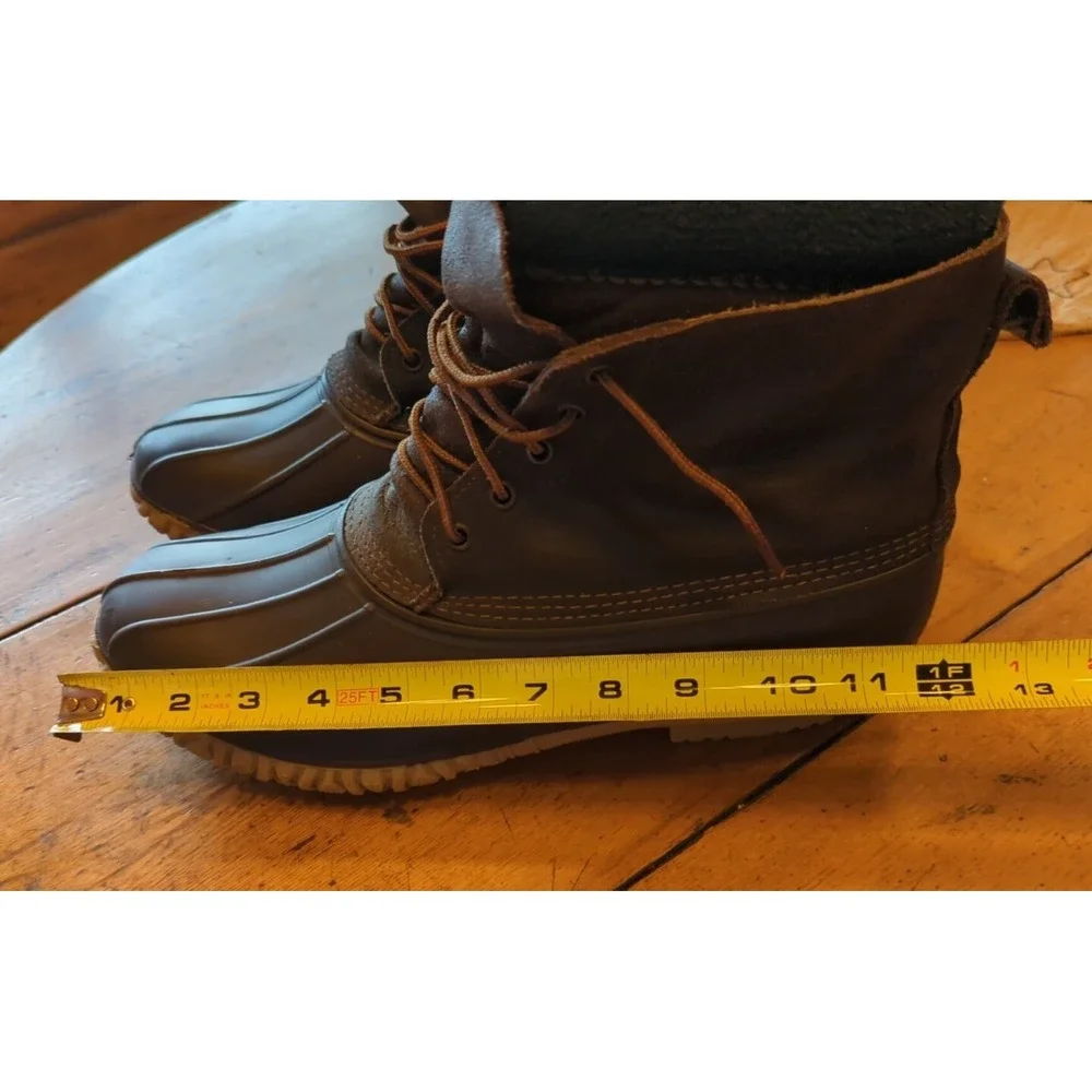 Lacrosse Duck Boots Leather & Inserts Mens Waterproof Rubber Brown READ DESCRIPT